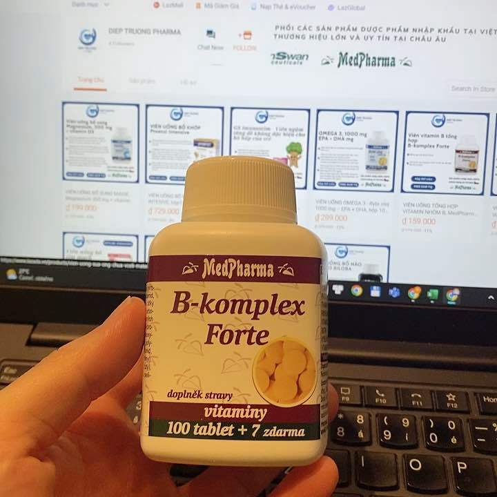 VIÊN UỐNG TỔNG HỢP VITAMIN NHÓM B MedPharma B komplex Forte hộp 107