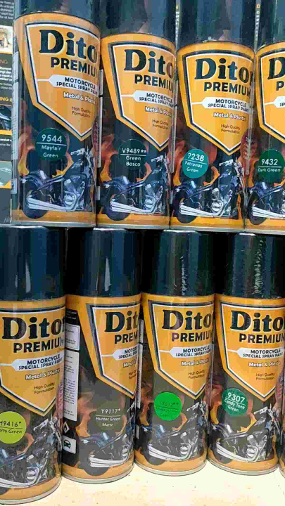 Diton Premium Pilox Pilok Cat Semprot Ready Berbagai Warna Hijau Green