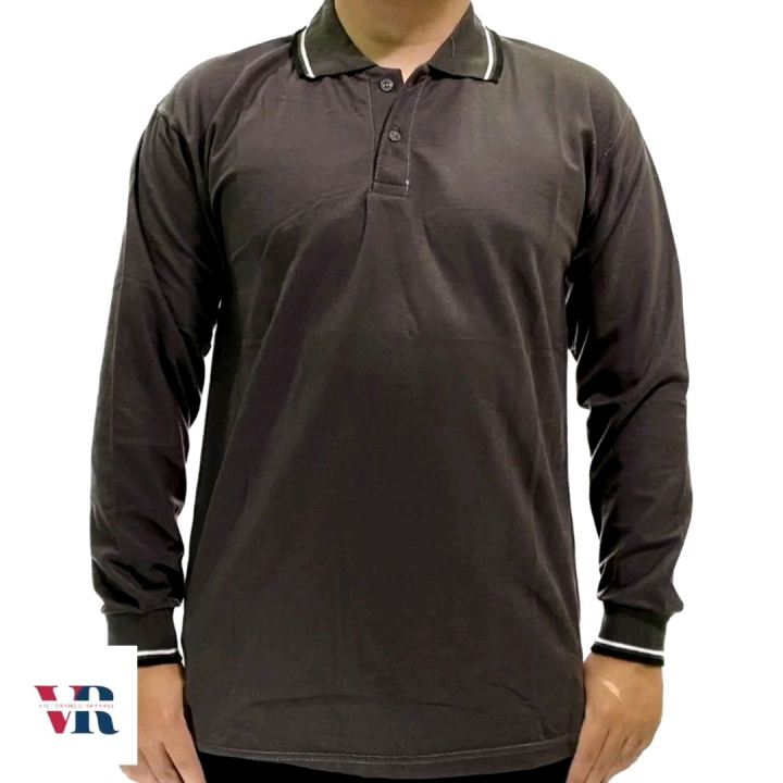 KAOS POLO SHIRT BAJU KERAH LENGAN PANJANG DEWASA Lazada Indonesia