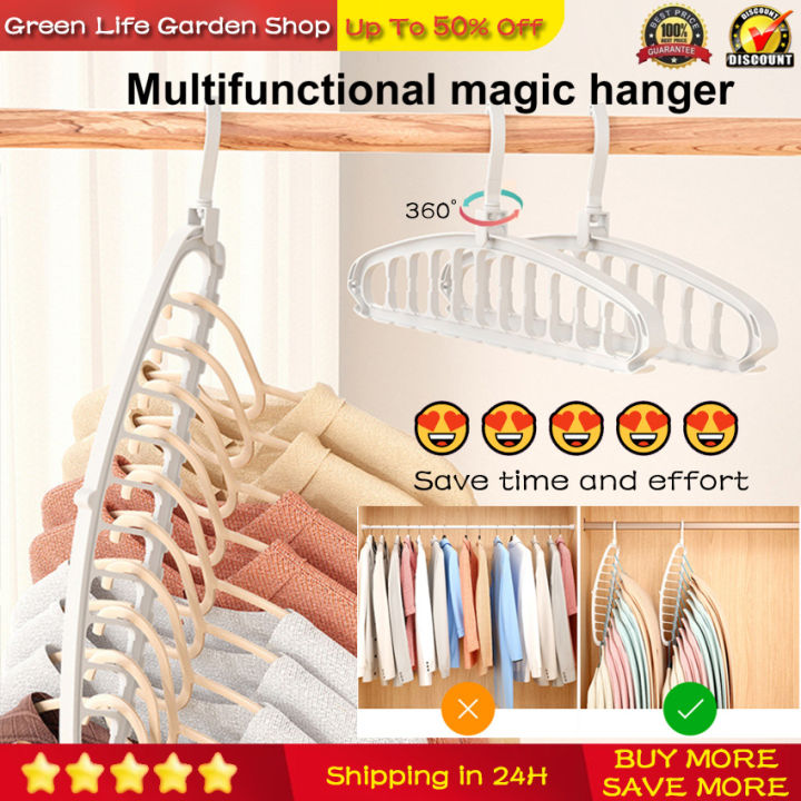 Fast Deliverymagic Multi Port Support Hangers Holes For Clothes