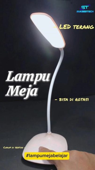 LAMPU MEJA BELAJAR LED TOUCH SCREN LED DESK LIGHT CHARGE 6500