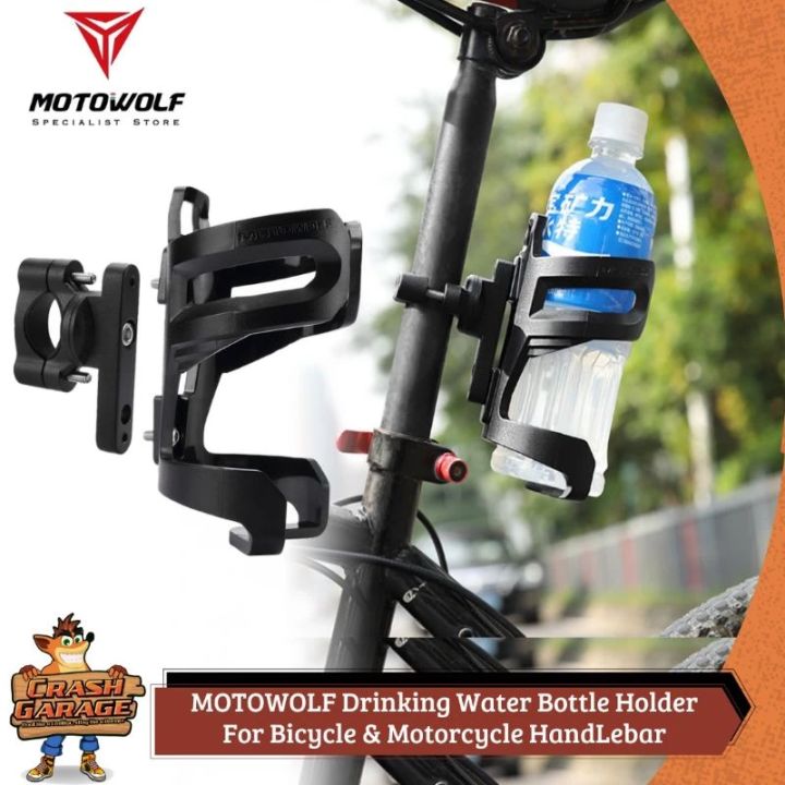 MOTOWOLF Bottle Holder Tempat Dudukan Botol Minum Sepeda Dan Motor