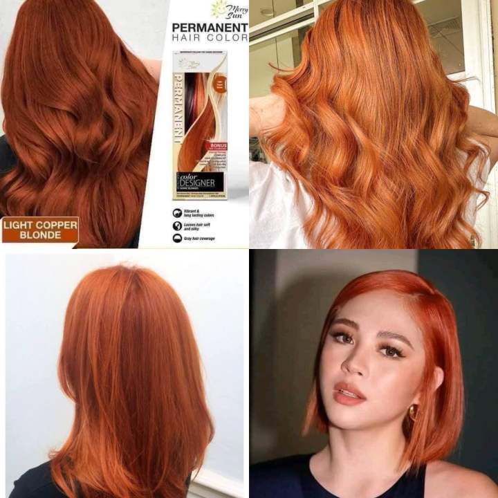 Merry Sun Permanent Hair Color Light Copper Blonde Lazada Ph