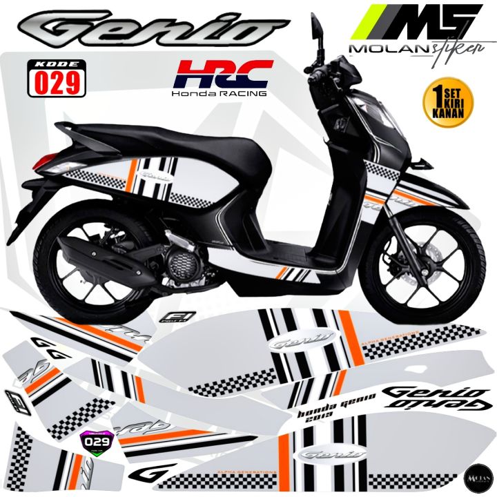 Decal Sticker Striping Variasi Semi Fullbody Honda Genio Honda