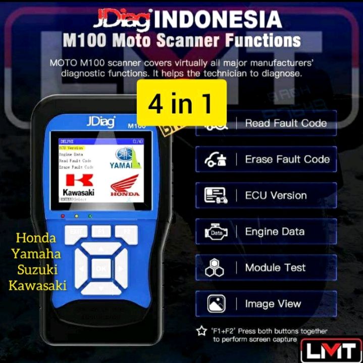 Scanner Motor JDIAG M100 MURAH Alat Servis Diagnostik Universal Scanner