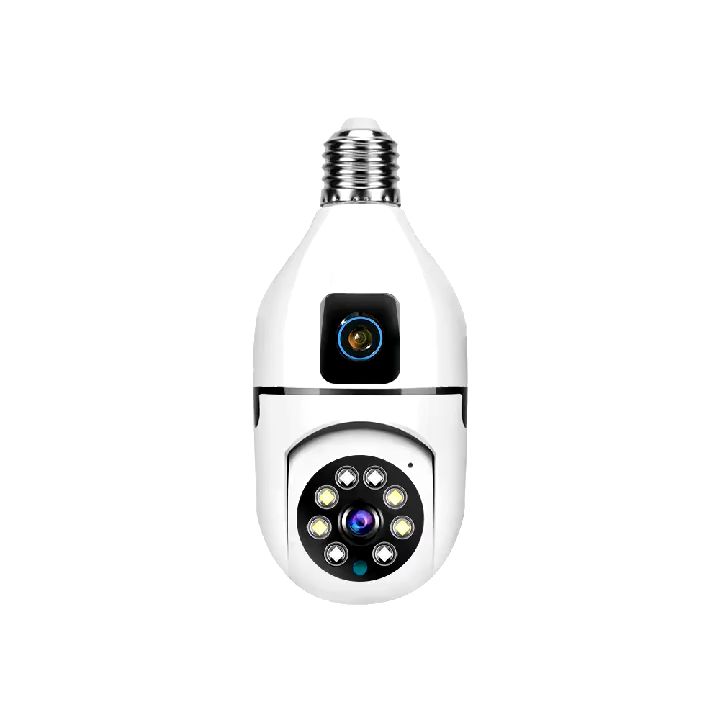 V380 Pro Bulb CCTV HD 4MP Dual Lens CCTV Camera Rotatable 360 Automatic