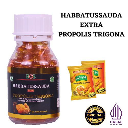 Isi Kapsul Habbatussauda Extra Propolis Trigona Original Asli