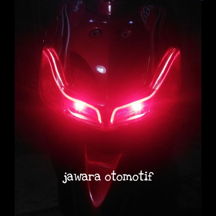 LAMPU ALIS LED DRL 30 CM 1 PASANG 2 PIC FREE DEVIL EYES VARIASI MOTOR