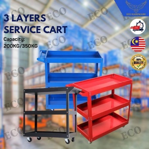 Eco Hardware NecessaryHeavy Duty 3 Layer Service Cart Tools 3 Tier