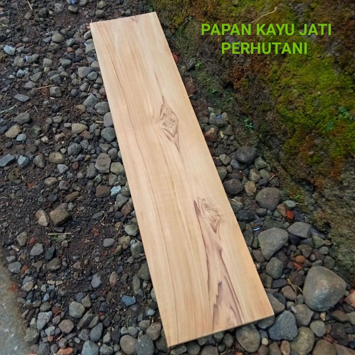 Papan Kayu Jati Perhutani Grade A Full Tua Ukuran 60x18x2cm Lazada