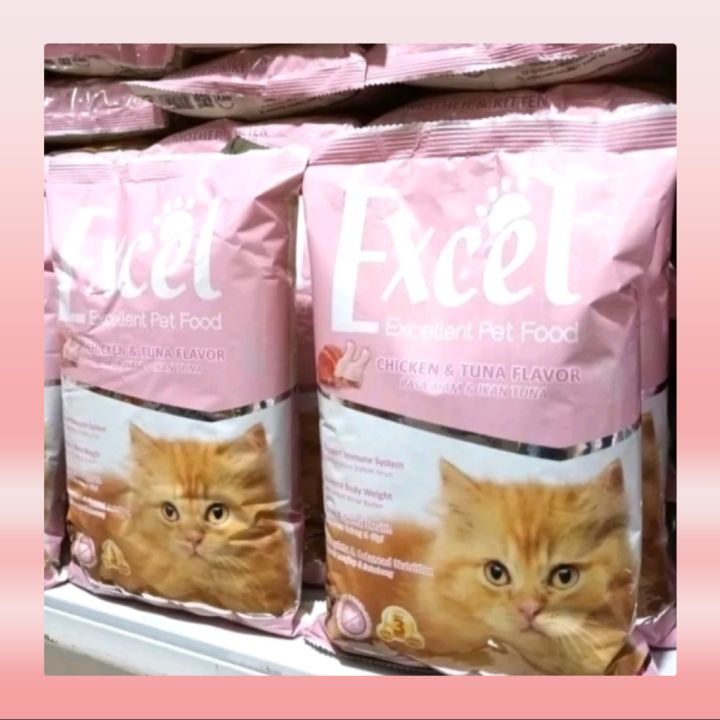 EXCEL MAKANAN KUCING MOTHER KITTEN 500GR ISI 5 PCS CHICKEN TUNA