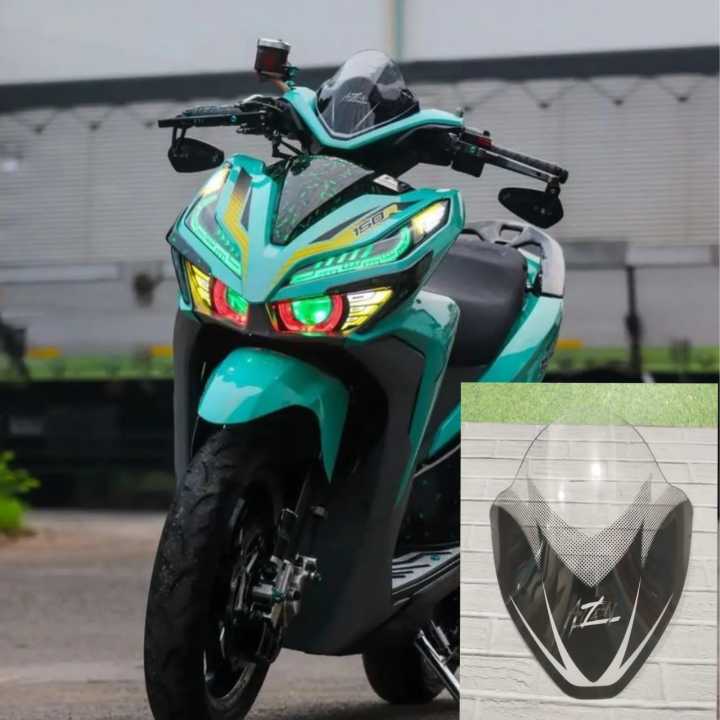 VISOR VARIASI HONDA VARIO 125 150 NEW MODEL JENONG BAHAN AKLIRIK PLUS