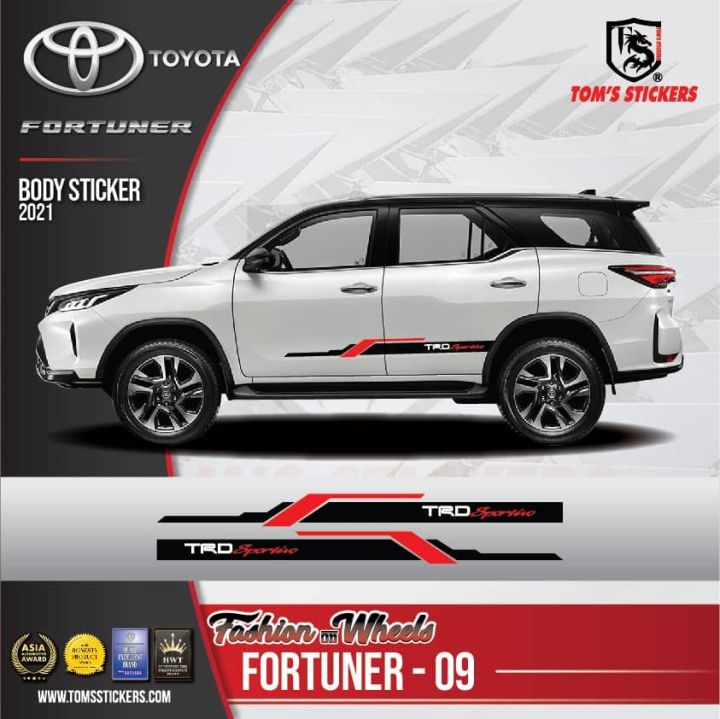 TOYOTA FORTUNER CAR BODY STICKER SET FORTUNER 09 Lazada