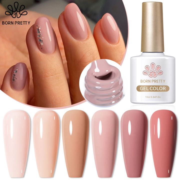 Born Pretty Ml Nude Pink Color Gel Nail Polish Spring Summer Varnis