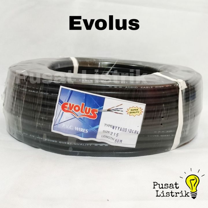 Kabel Evolus Nyyhyo X M Serabut Hitam Kabel Listrik X Roll