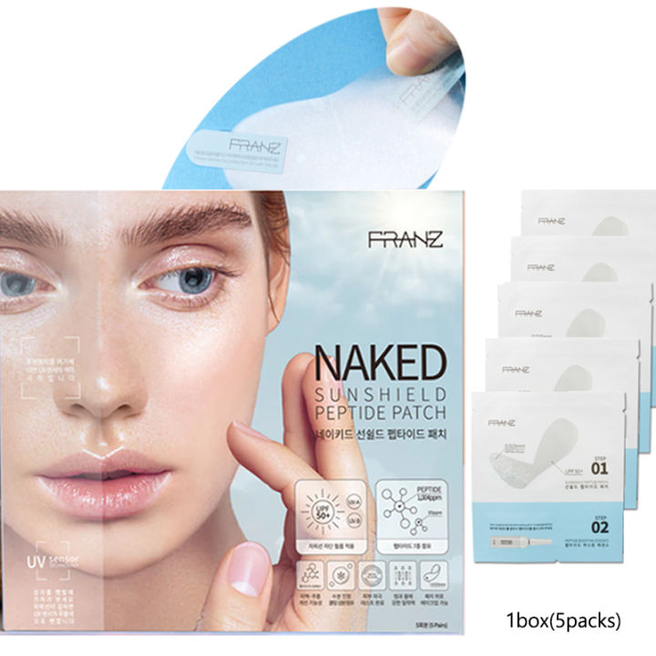 Franz Naked Sunshield Peptide Patch ขนาดใหญ 1 กลอง 5 ค Sun Block