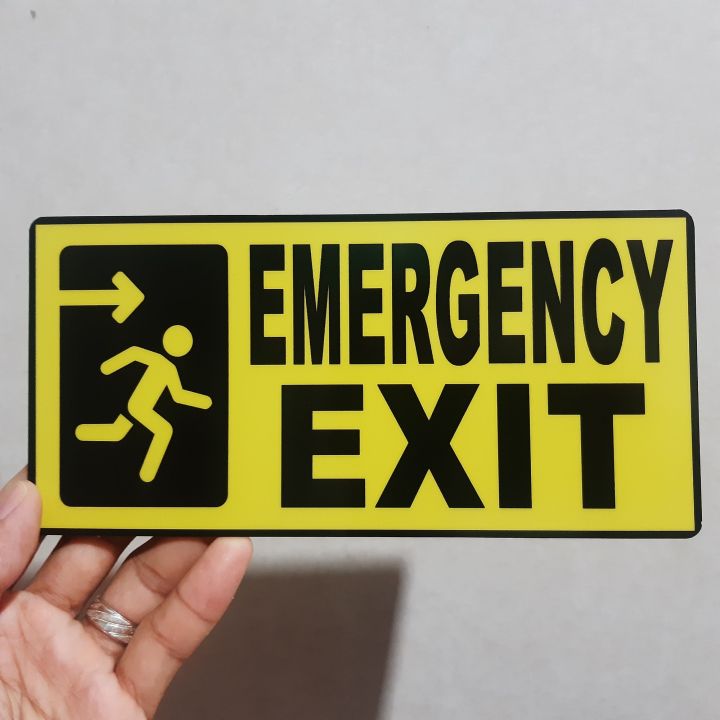 Emergency Exit Signage Pvc Type Waterproof And Non Fading Lazada Ph