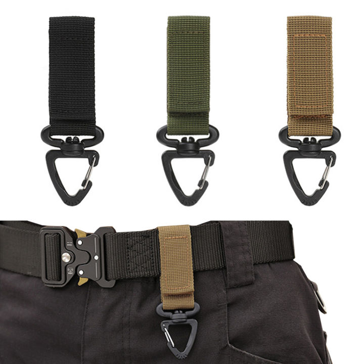 Outdoor Camping Carabiner Nylon Molle Tactical Backpack Key Hook