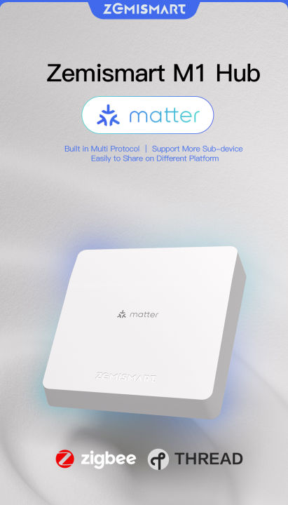 Zemismart Tuya ZigBee Matter Hub HomeKit Bridge Matter Gateway Support