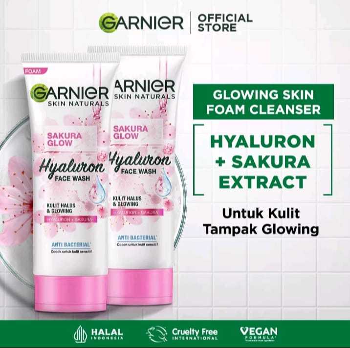 Garnier Sakura Glow Hyaluron Face Wash 100g Lazada Indonesia