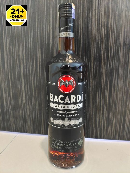 Bacardi Carta Negra 1L Original Ready Stock Lazada