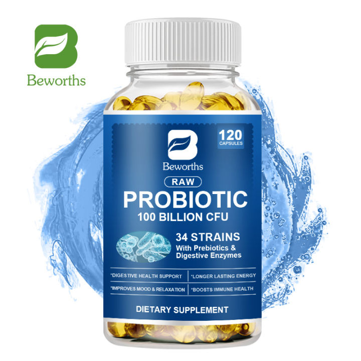 BEWORTHS Probiotic Enzyme Capsules 100 Billion CFU 34 Strains With