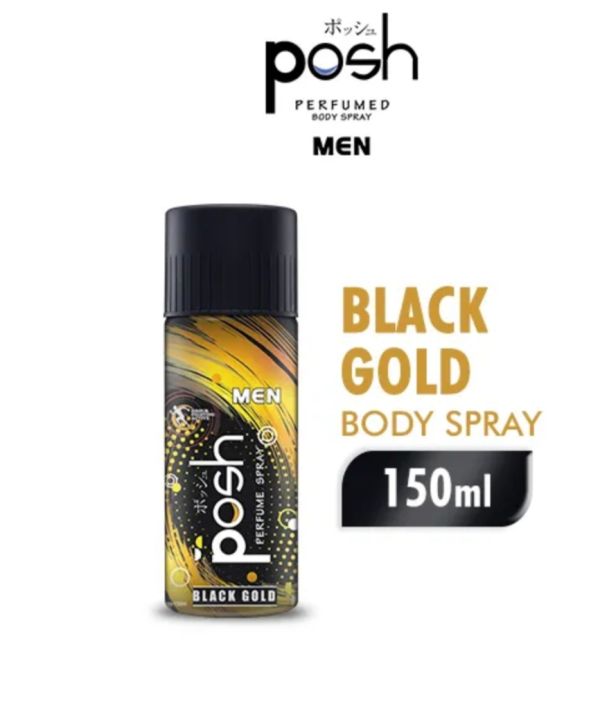 POSH Men Perfume Body Spray Black Gold 150ml Lazada Indonesia