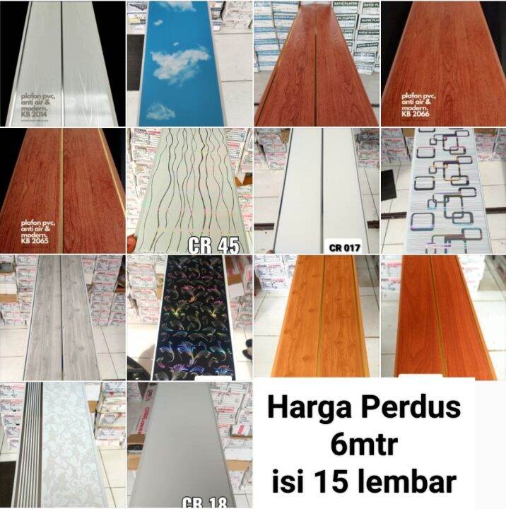 Bahan Plafon Pvc Panjang 6 Meter 15lembar Siap Antar Lokasi Murah