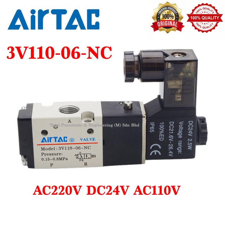 Airtac V Nc Pneumatic Way Solenoid Valve Airtac Solenoid