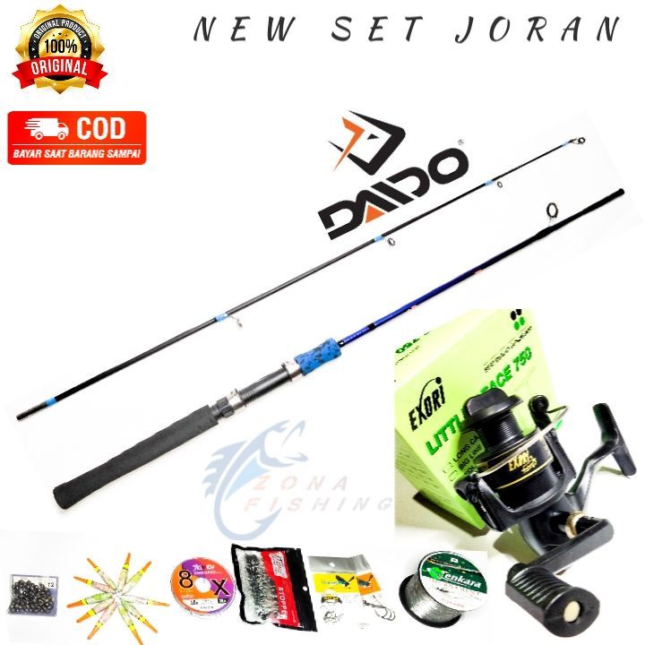 Sepaket Pancing Daido Set Joran Dan Reel Exori Power Handle Bb