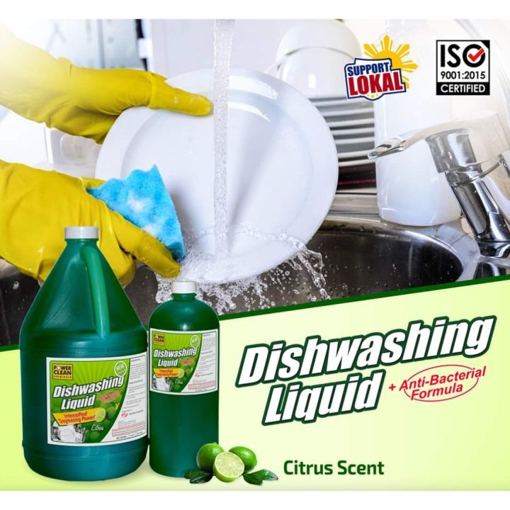 Powerclean Dishwashing Liquid Anti Bacterial Scented Unscented