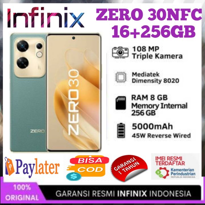 Infinfinix ZERO 30 NFC Ram 16 256 GB Layar Amoled Lengkung Kamera