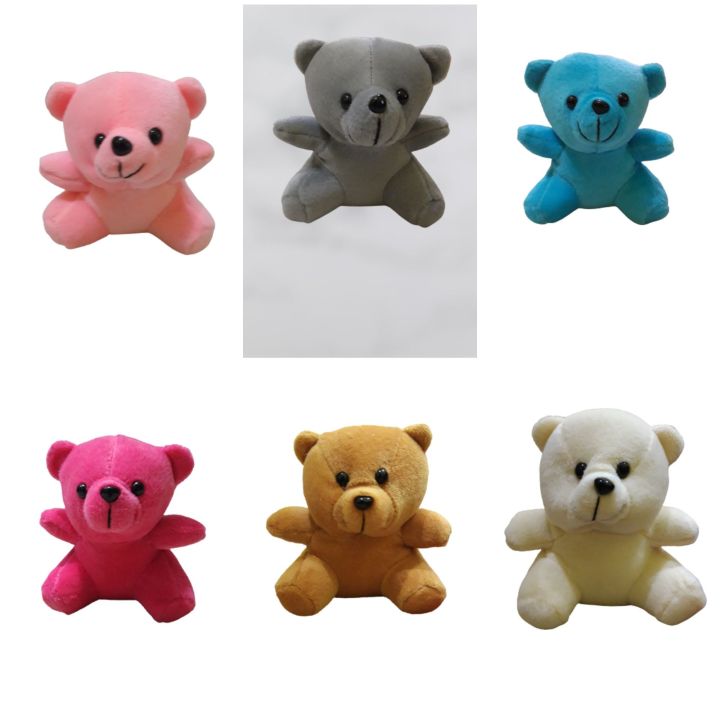 Boneka Bear Beruang Mini Coklat Cream Pink Biru Polos Cm Lazada