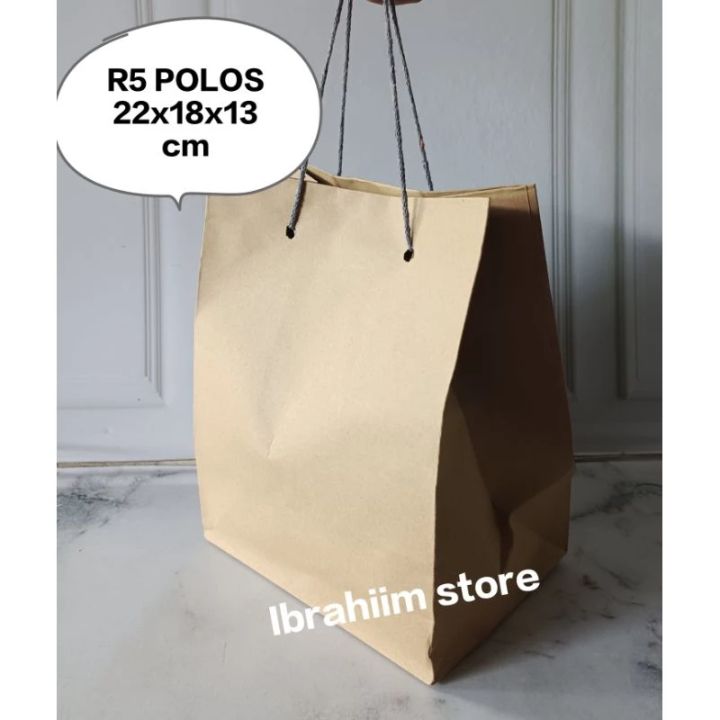 Paperbag Polos Coklat R Uk X X Cm Tas Souvenir Polos Coklat