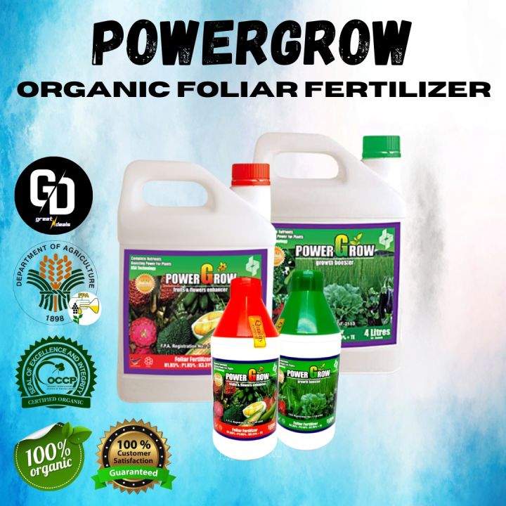 Powergrow Organic Foliar Fertilizer Lazada Ph