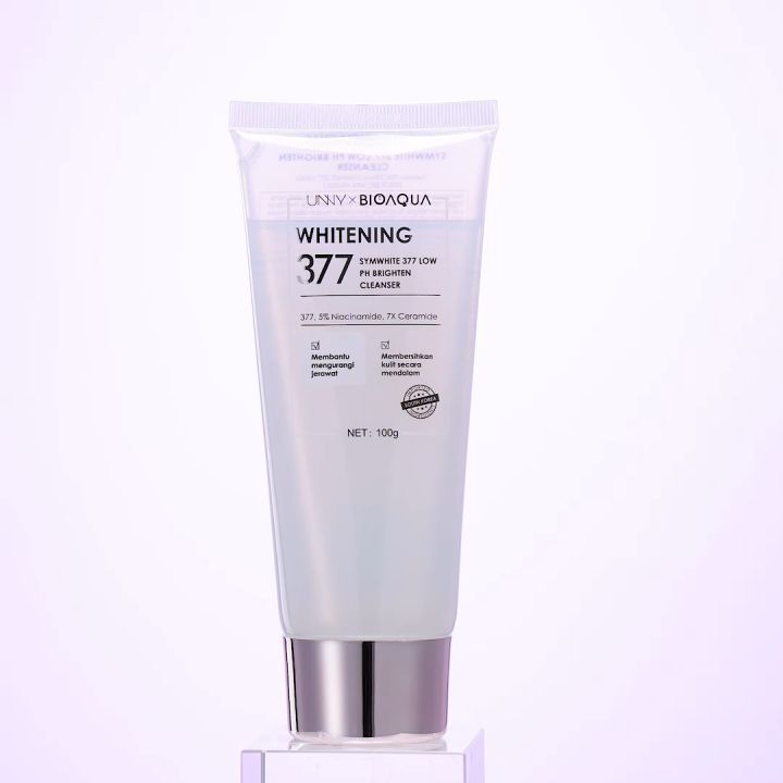 BIOAQUA Facial Wash SymWhite 377 Low PH Brightening Cleanser Sabun Cuci