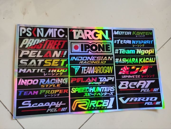 STIKER PACK SPONSOR RACING HOLOGRAM STIKER MOTO BALAP STIKER MOTOR