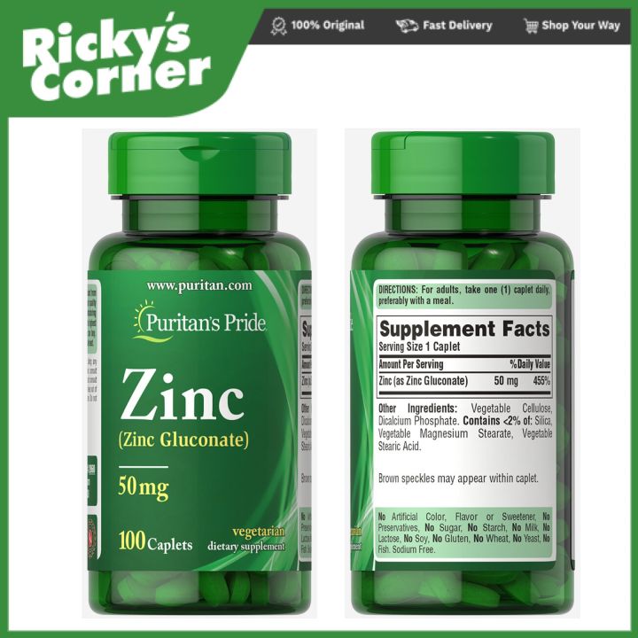 Puritan S Pride Zinc Mg Caplets Lazada Ph