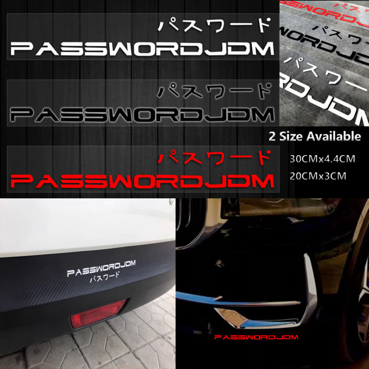 Password JDM Car Sticker Reflective Japanese Fuel Tank Scratch