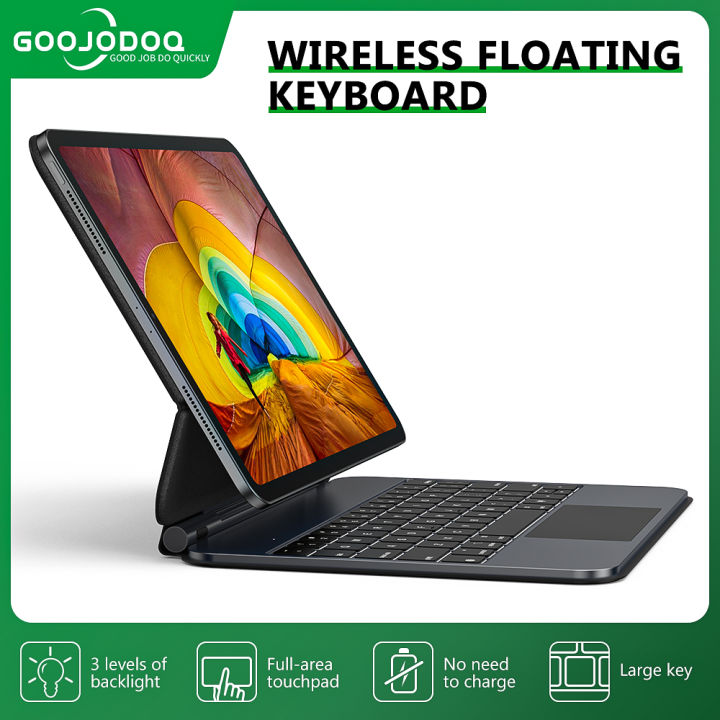 Goojodoq For Ipad Floating Keyboard Wireless Bluetooth Magic Keyboard