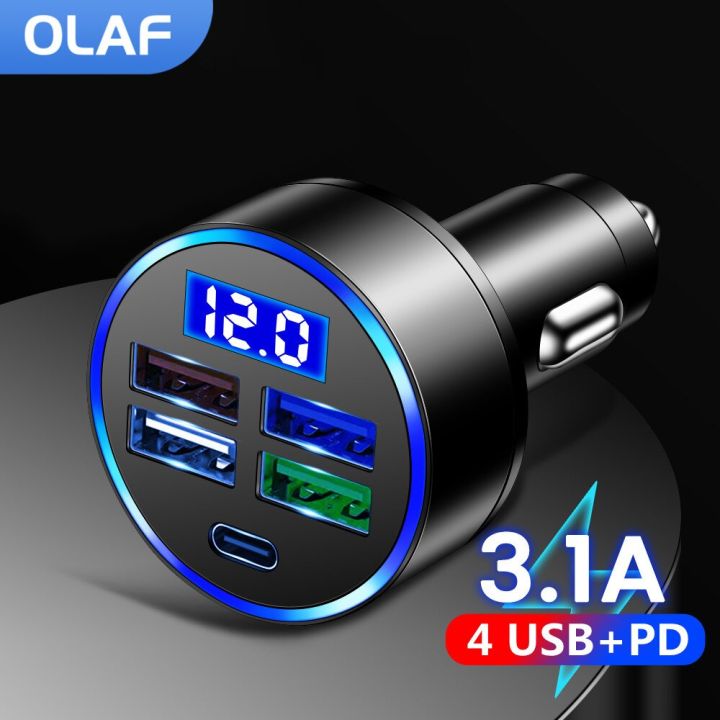 Olaf QC3 0 USB Car Charger Fast Charging Type C USB Phone Adapter In