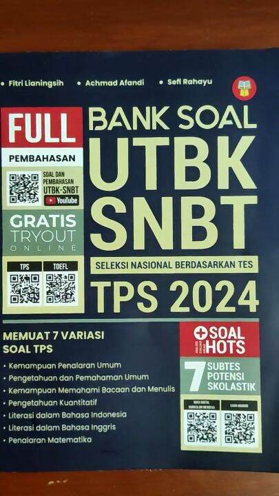 Buku Seleksi Tes Bank Soal UTBK SNBT TPS 2024 Full Pembahasan Kunci