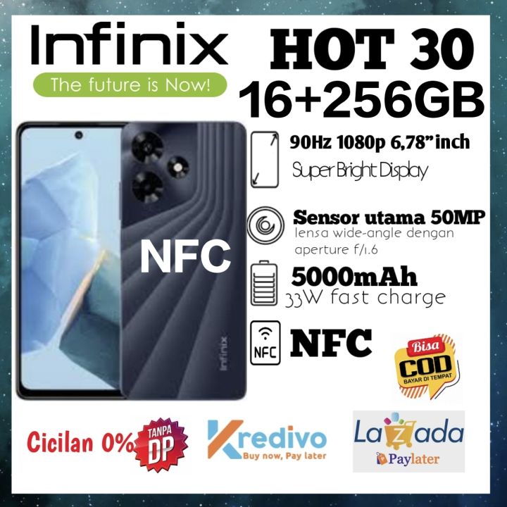 Infinix Hot 30 NFC 16 256 GB Garansi Resmi 1 Tahun Resmi Imei