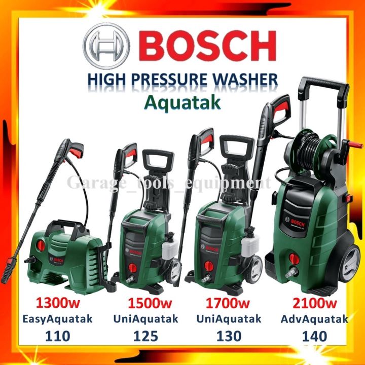 BOSCH 1300W 2100W Aquatak High Pressure Water Cleaner 110 140 Bar Lazada