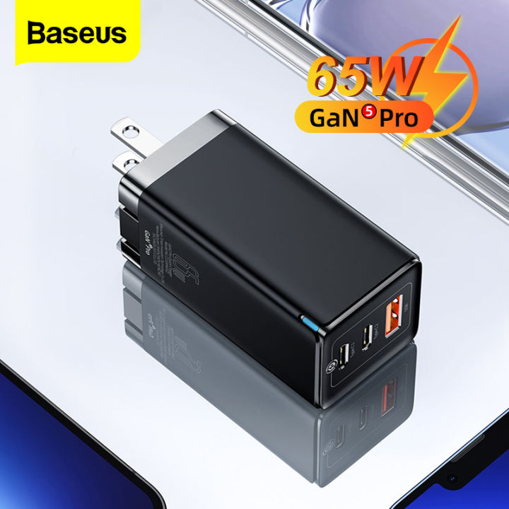 Baseus หวชารจเรว 65W GaN5 Pro USB C Charger Quick Charge QC4 0 PD3 0