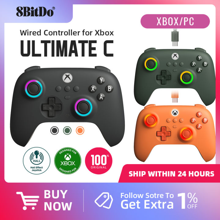 Bitdo Ultimate C Wired Gaming Controller For Xbox Rgb Lighting Fire