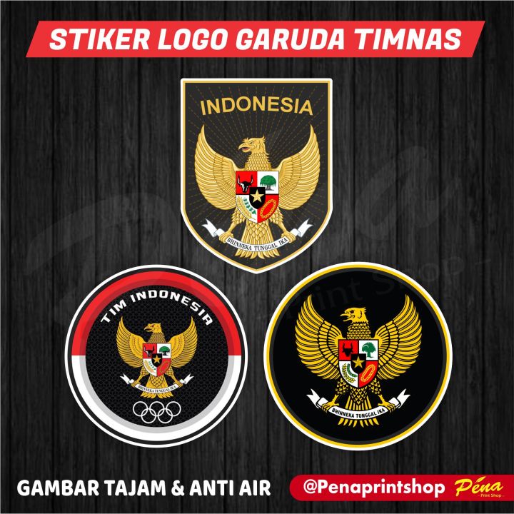 Stiker Logo Garuda Indonesia Pancasila Stiker Garuda Timnas Merah