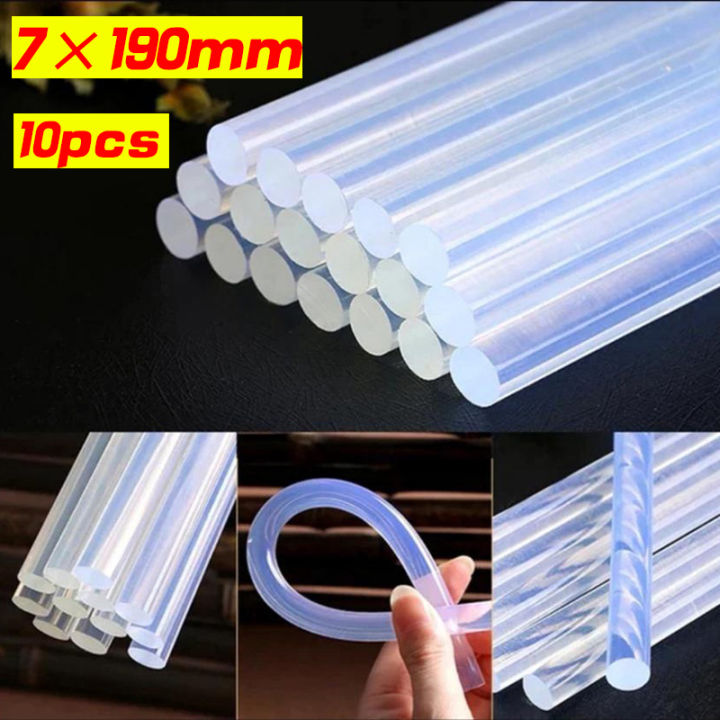 100pcs Hot Melt Glue Stick 7mm X 190mm For Diy Art Clear Glue Gun