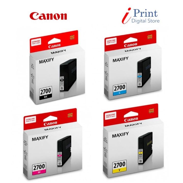 CANON PGI 2700 2700XL BLACK CYAN MAGENTA YELLOW INK CARTRIDGE 100