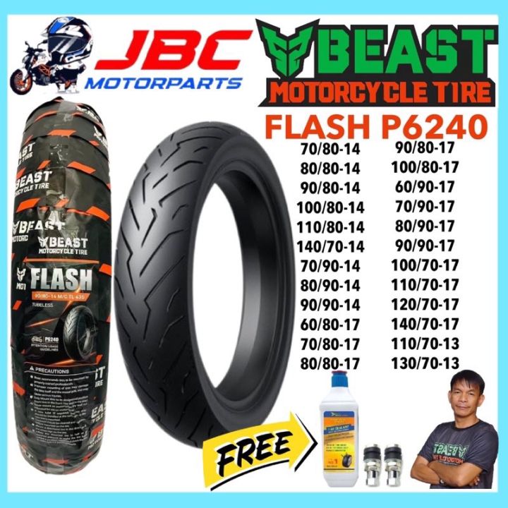 Beast Motorcycle Tire Gulong With Free Pito And Tire Sealant Lazada Ph